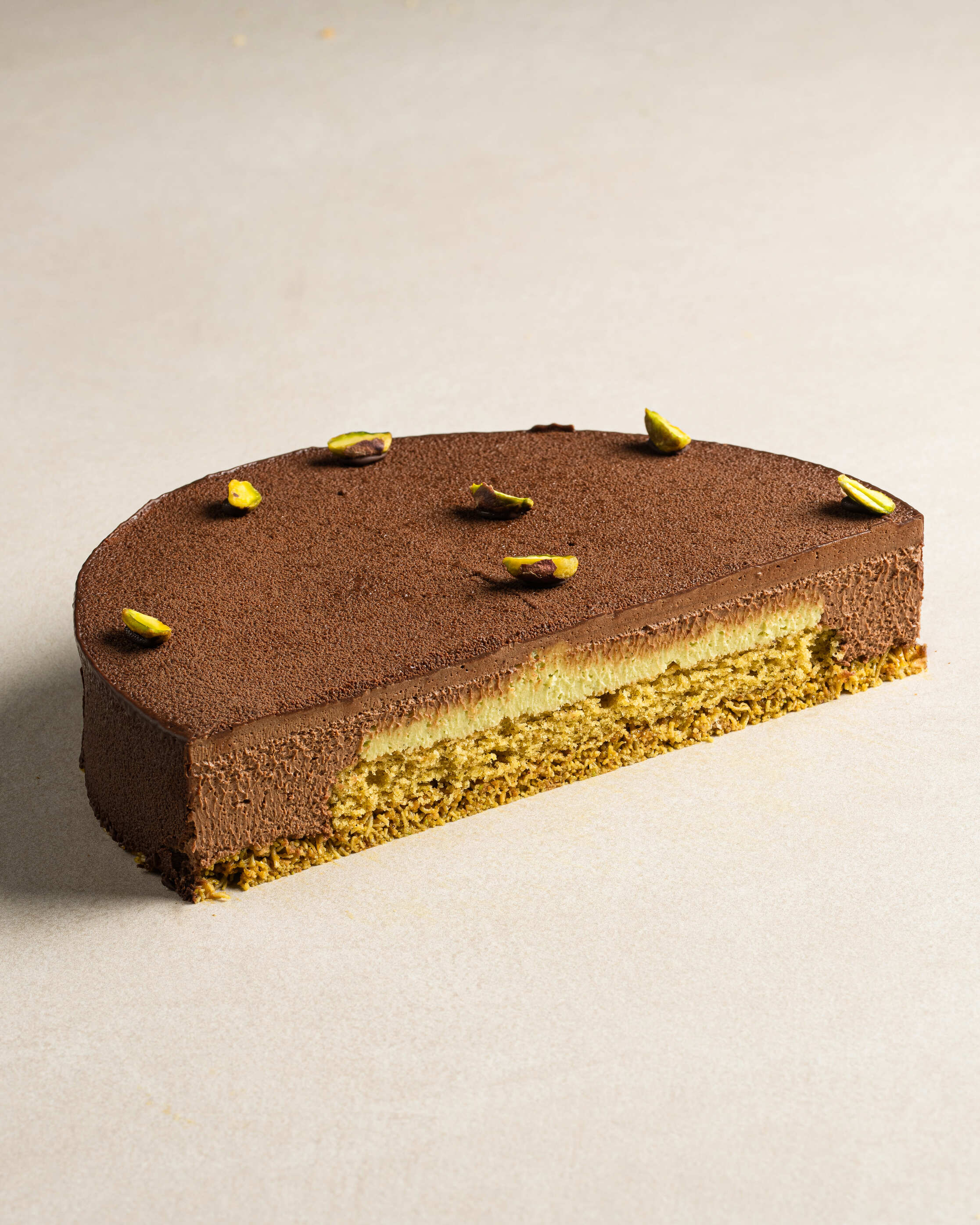 Dubai Chocolate Mouse Cake